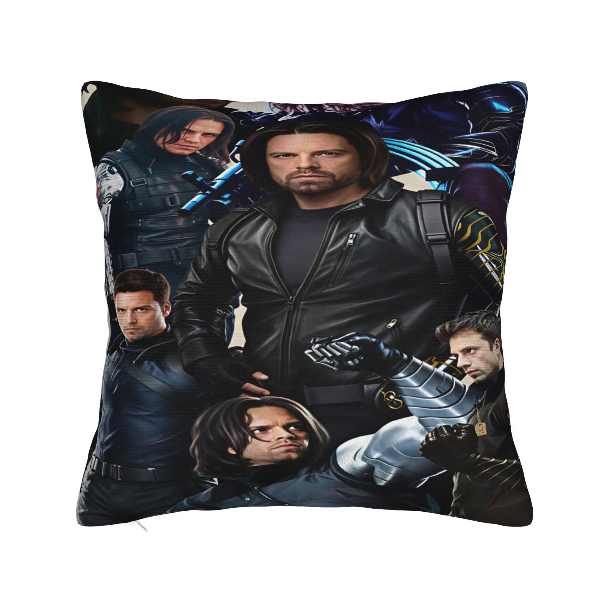 Pillow Case Bucky Barnes Winter Soldier Comfy  Pillow Cover For Office Car Home Decor Kawaii Pillowcases