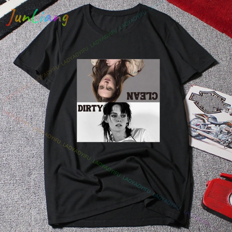 Kristen Stewart-Camiseta de la actriz Kris para hombre, ropa para Fans, Y2k, Vintage, manga corta, 2024