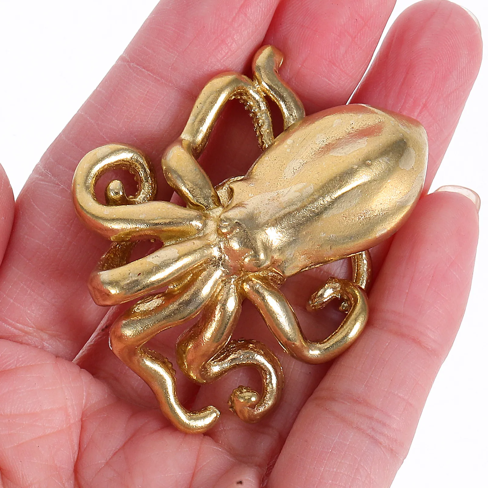 

Уникальная мебельная ручка-осьминог из матовой латуни для шкафов и гардеробов, морской декор, винтажный стиль, мебельная фурнитура в морском стиле