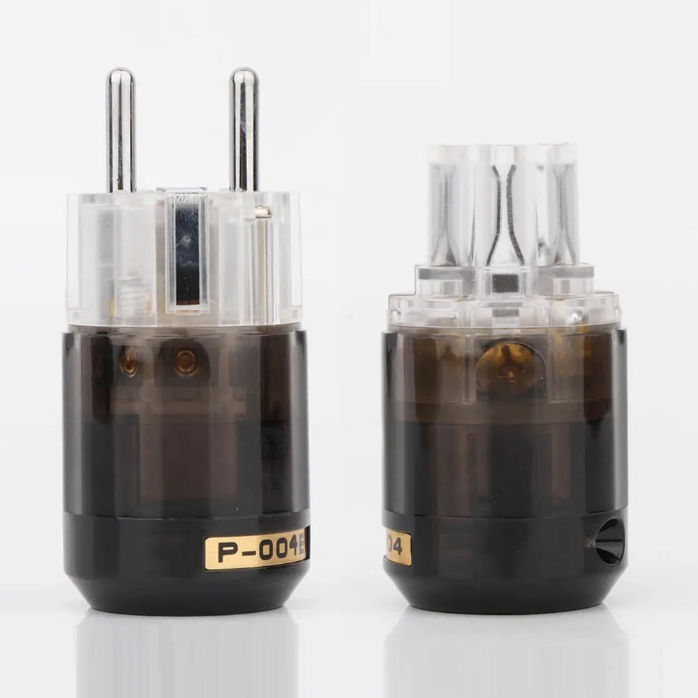 

Preffair P-004E/C-004 D Rhodium Plated European Standard Power Plug IEC Female Connector Hifi Electrical EU Connector Plug