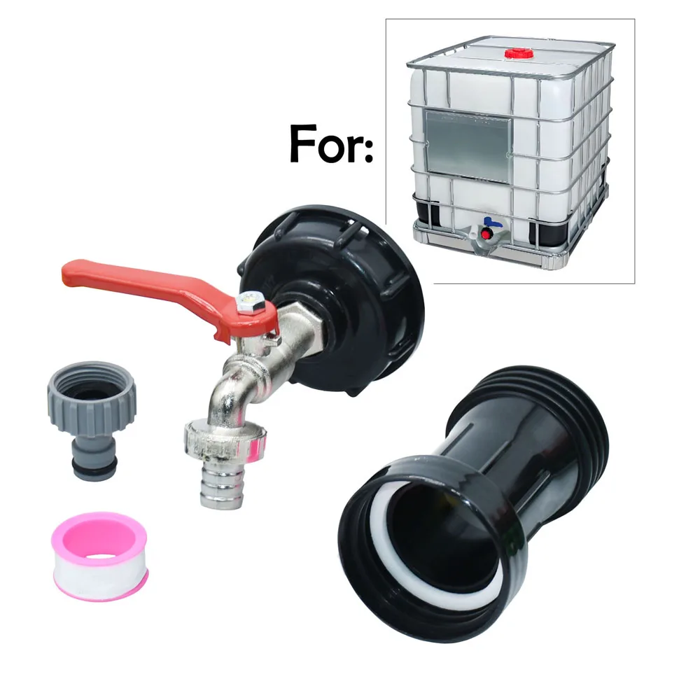 

Durable 1000L IBC Water Tank Tap Connector Lengthening S60 to 16mm Nipple 15mm Hose Water tank faucet adapter