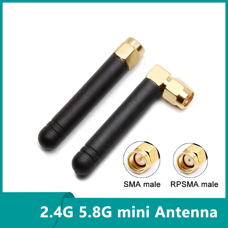 듀얼 밴드 고무 공중 외부 옴니 와이파이 AP 안테나, 미니 SMA RPSMA 네트워크 라우터, 2.4G, 5.8G