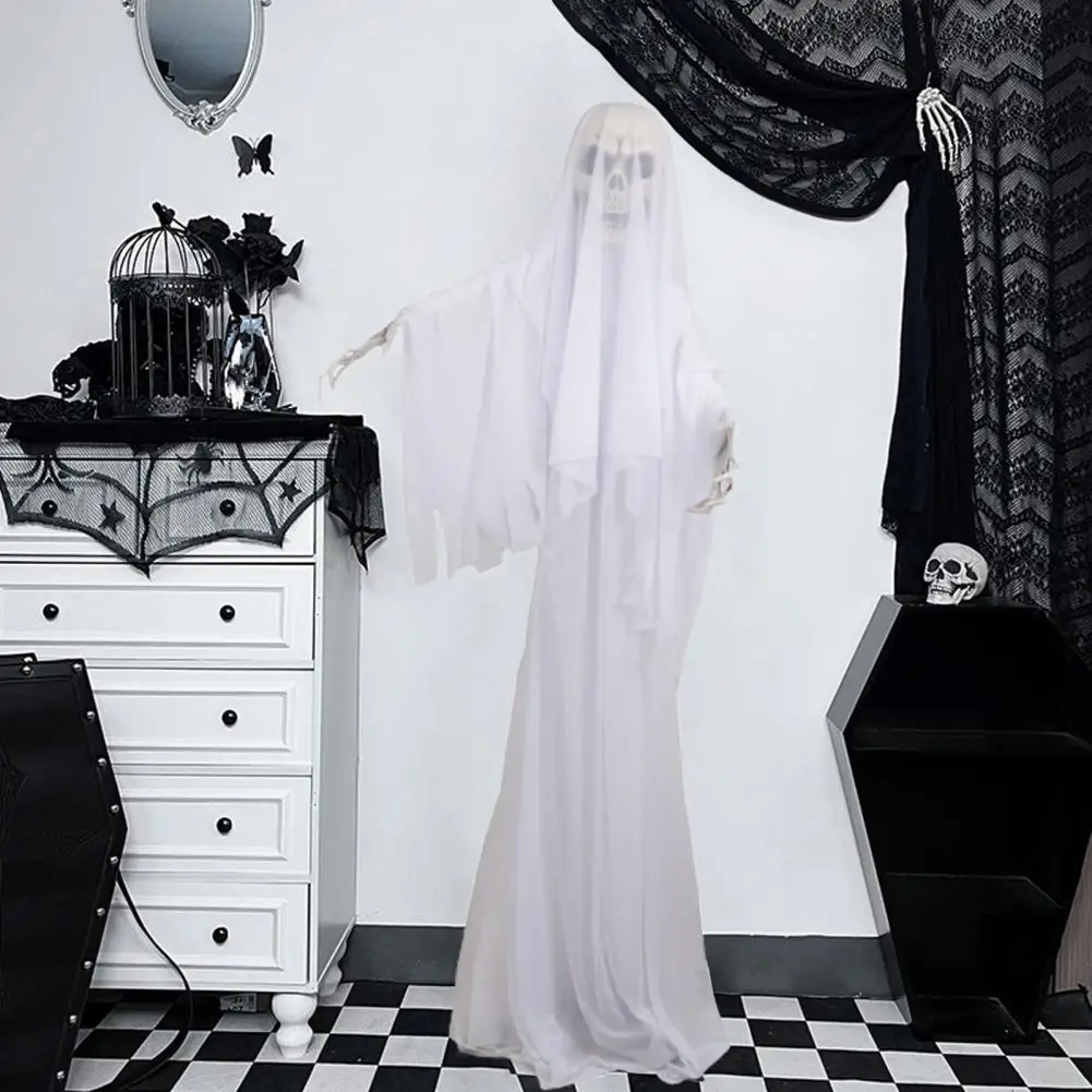 

Звуковая активация Хэллоуин реквизит Хэллоуин призрак невесты орнамент со звуковыми огнями жуткий скелет украшение для дома с привидениями