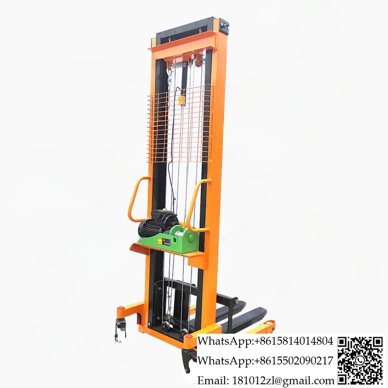 Electric manual hydraulic forklift 1 ton, 2 tons, 3 tons, stacking height, small loading and unloading truck, double gantry type