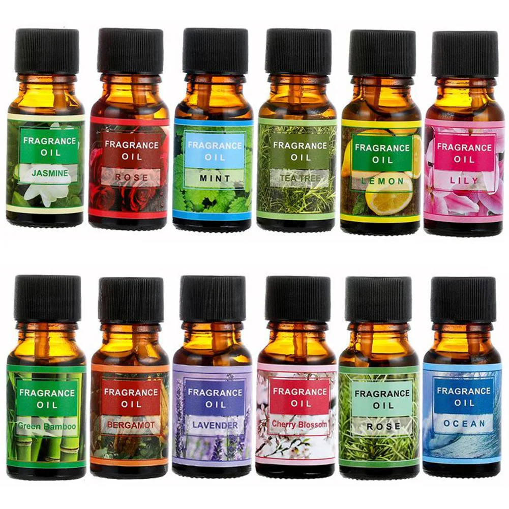 1pcs Essential Oil For Diffuser 10ml Aromatherapy Oil A-Dropper Lid Aloe Amber Glass Bottle Chamomile Homemade Fragrance Drop