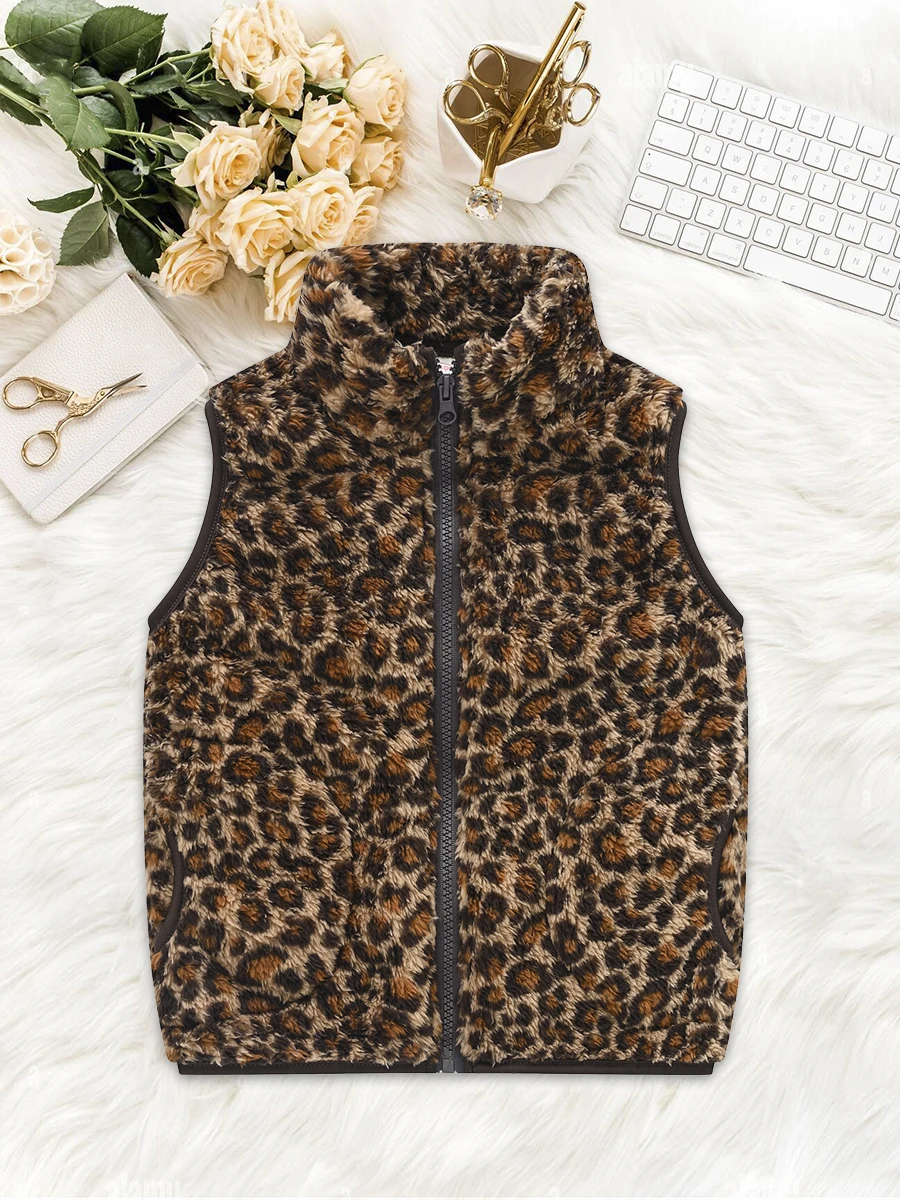 Ultra-Soft Girls Plush Vest - Fashionable & Insulated All-Season Jacket Style - Perfect for Spring/Autumn/Winter Wardrobe - Litt