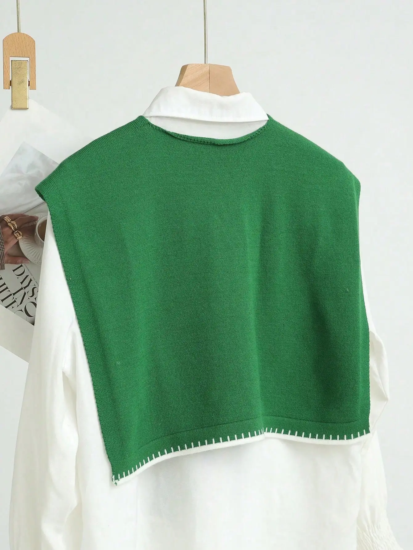 

Green Knitted Shawl Wrap Women Lightweight Shoulder Scarf For Spring Summer