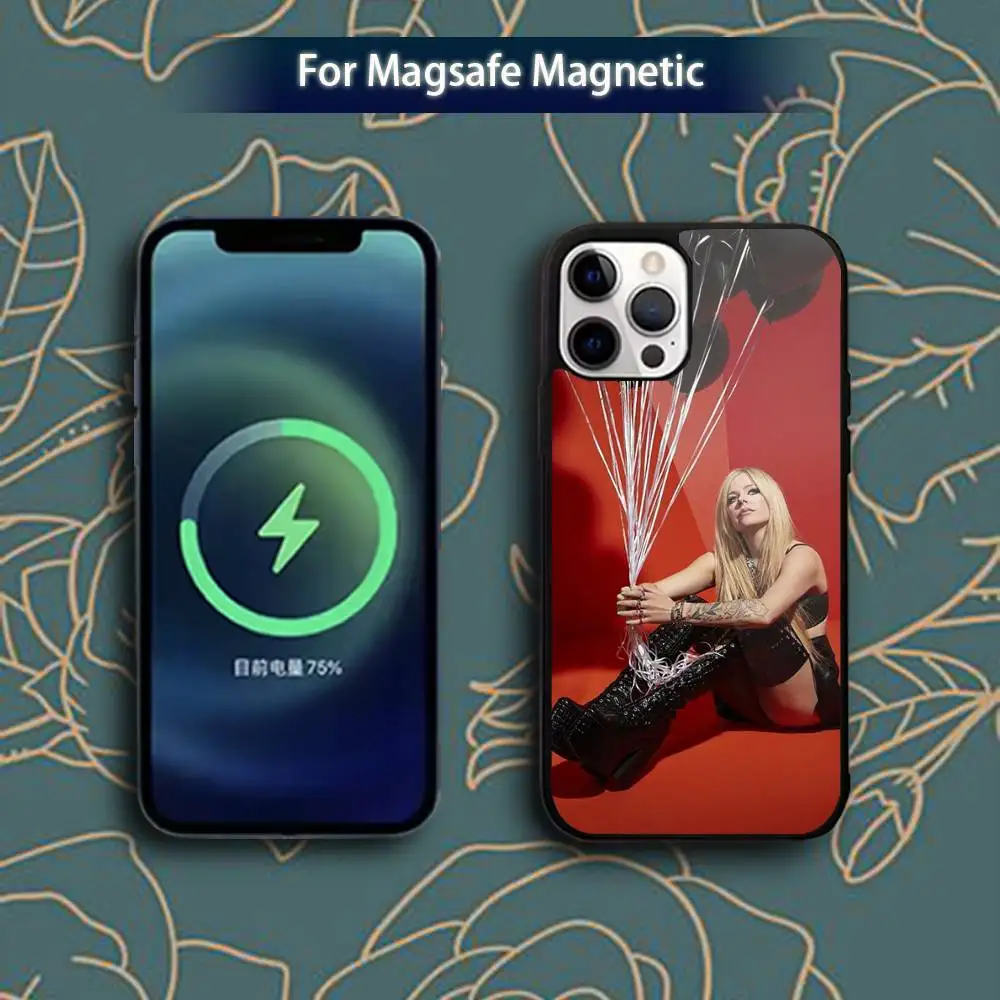 Funda de teléfono Singer A-Avril L-Lavigne para iPhone 17,16,15,14,13,12,11,Pro,Max,Plus,Mini,Magsafe,funda de carga inalámbrica magnética