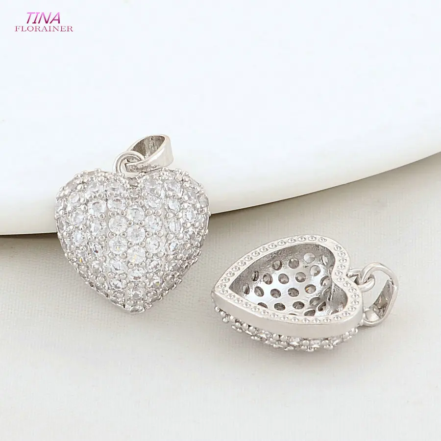 New 18K Gold Color Brass with Zircon Heart Star Sun Necklace Charms Pendants Earrings Jewelry Making Supplies Accessories view 4
