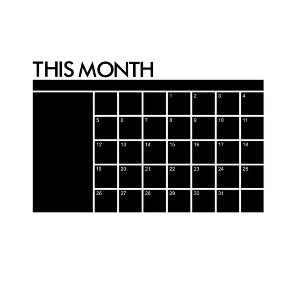 Removable Dry Erase Calendar Board for Refrigerator Wall Desk Blackboard Office Home School Weekly Planner Note Pad Schedule