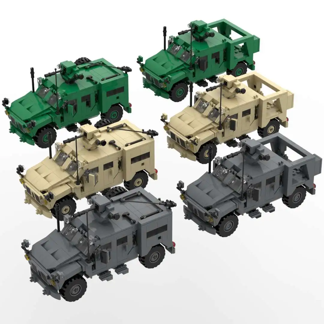 مجموعة طوب البناء من الجيش الأمريكي ، مركبة عسكرية ، ألعاب مكعبات البناء ، مجموعة التجميع ، متوافقة مع العلامات التجارية