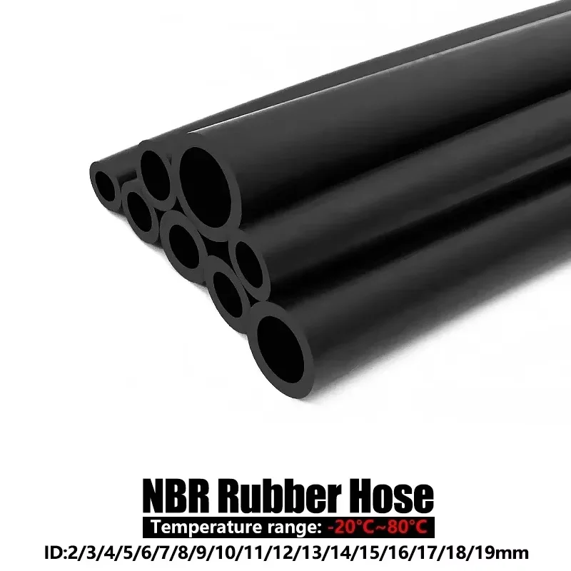

Nitrile Rubber Hose Black ID 2/4/6/8/10/12/14/16/19mm Flexible Heat Resistant Tubing Delivery Pipe Fuel Tank Tube