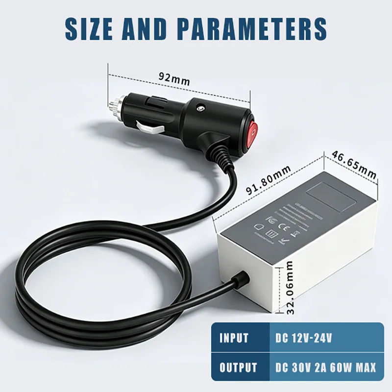 Starlink Mini car switch charging head 12V-30V 3.5A boost converter cigarette lighter adapter waterproof DC power cord