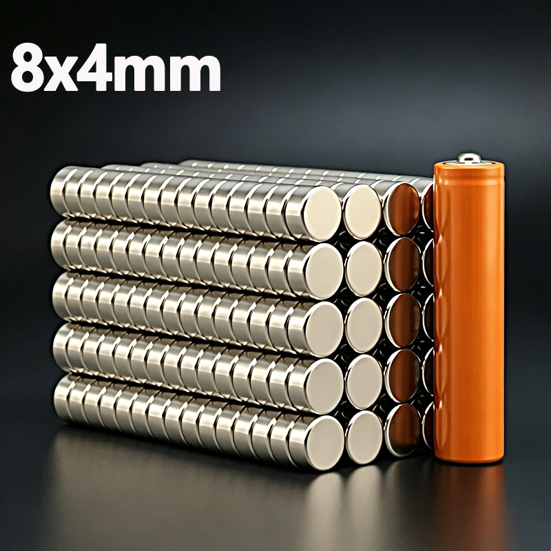 

8x4mm Magnet N35 NdfeB Permanent Magnetic Imanes 8*4mm Accessory 10-300pcs Round Shape Neodymium Magnet for Office Craft Diy