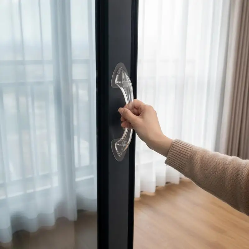 Adhesive Cabinet Handles No Drill Installation Strong Adhesion For Kitchen Bathroom Wardrobe Doors