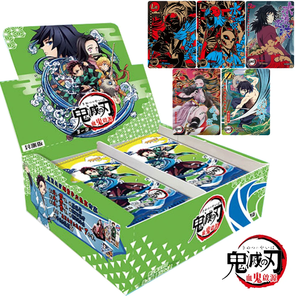 Original Demon Slayer Card For Children Kamado Tanjirou Kamado Nezuko Agatsuma Zenitsu Limited Game Collection Card Kids Gifts