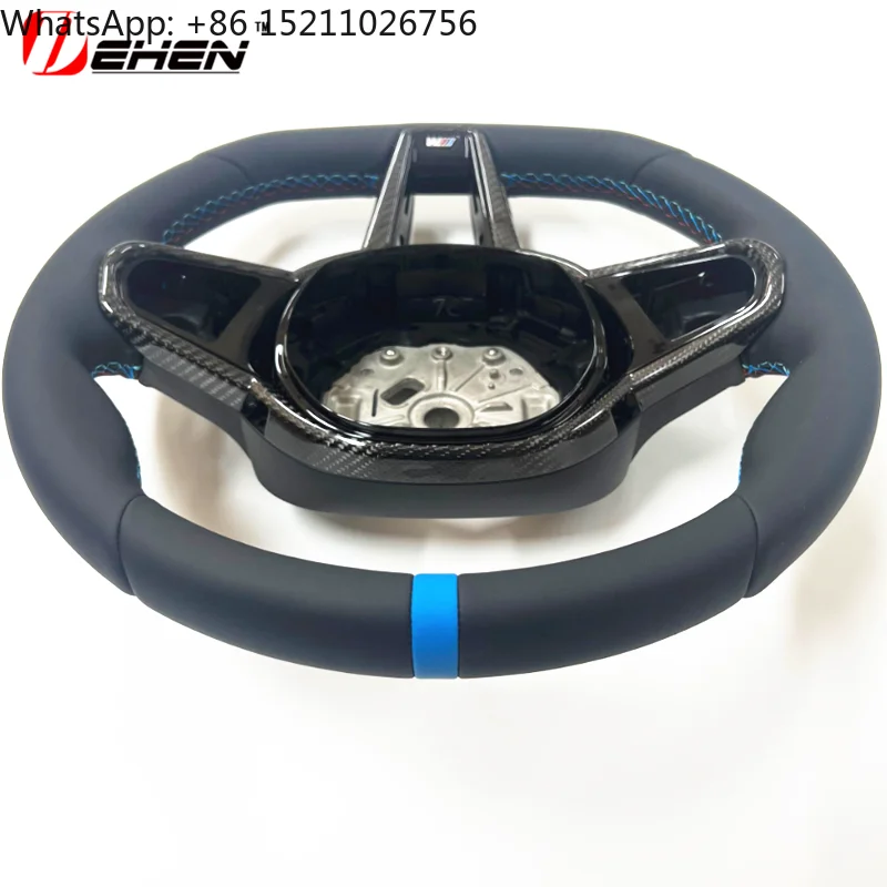 ل BMW M2 M3 M4 G80 G82 G83 G87 2019 2020 2021 2022 2023 2024 ترقية قديمة جديدة M4 الجلود ألياف الكربون عجلة القيادة