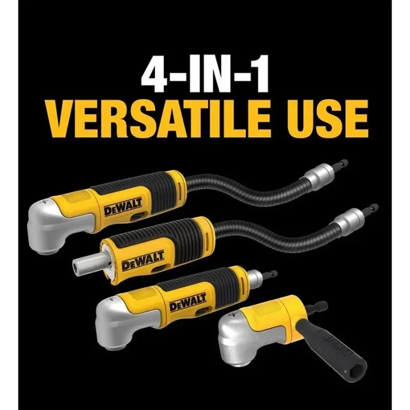 DEWALT DWAMRASET MAX FIT Прямоугольный адаптер 4-в-1 — FlexTorq, компактный, прямой/гибкий вал, аксессуары для дрели DEWALT DWAMRASET MAX FIT Прямоугольный адаптер 4-в-1 — FlexTorq, компактный, прямой/гибкий вал, аксессуары для дрели