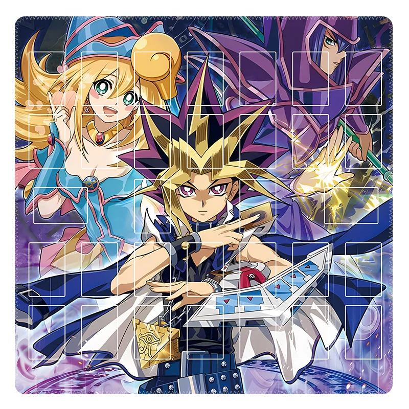 Yu Gi Oh-estera de mesa doble de personajes de animación, ojos azules, dragón blanco, Seto Kaiba, estera de batalla, tarjeta coleccionable de Anime clásico, Juguetes