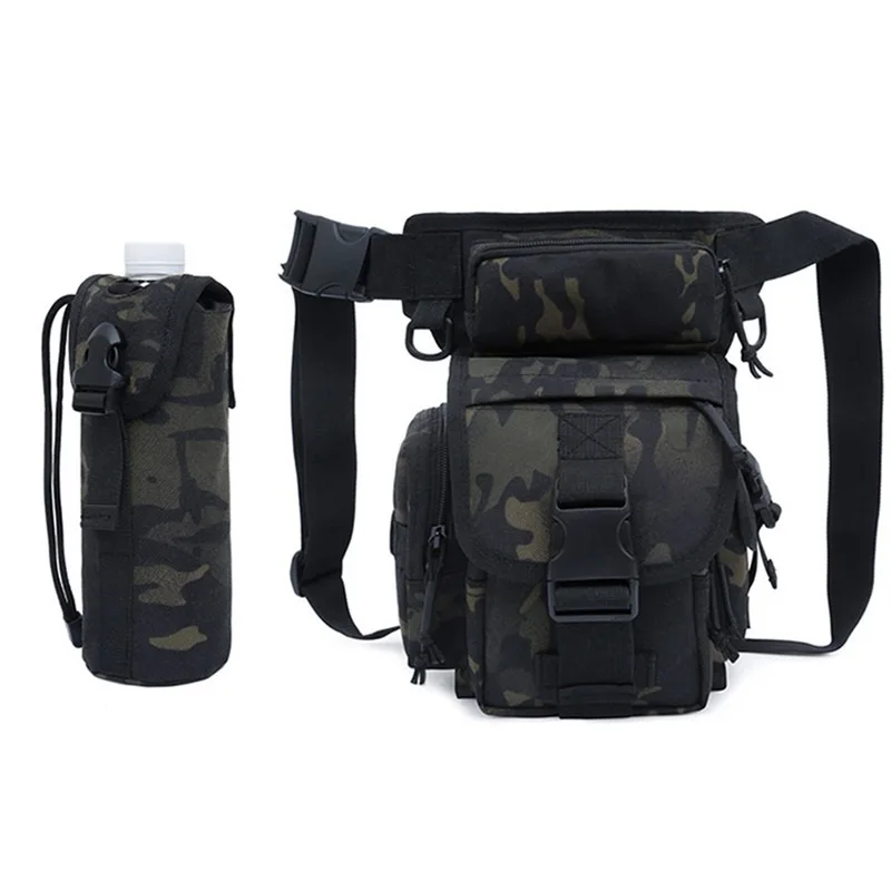 Outdoor Leg Bag Waist Bag Waterproof Mountaineering High Strength Durable Tactical Military Drop  With Water Bottle Case