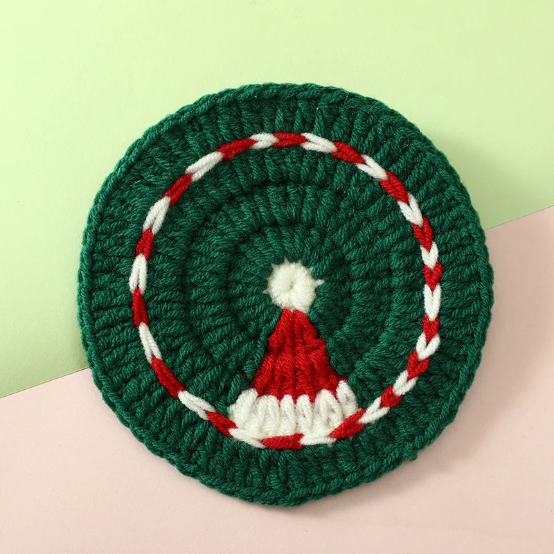 2026 Weihnachts-Häkeluntersetzer Gestricktes Kaffeetassen-Untersetzer Kreative Weihnachts-Tischdekoration Liebevolles Geschenk – Detail 5