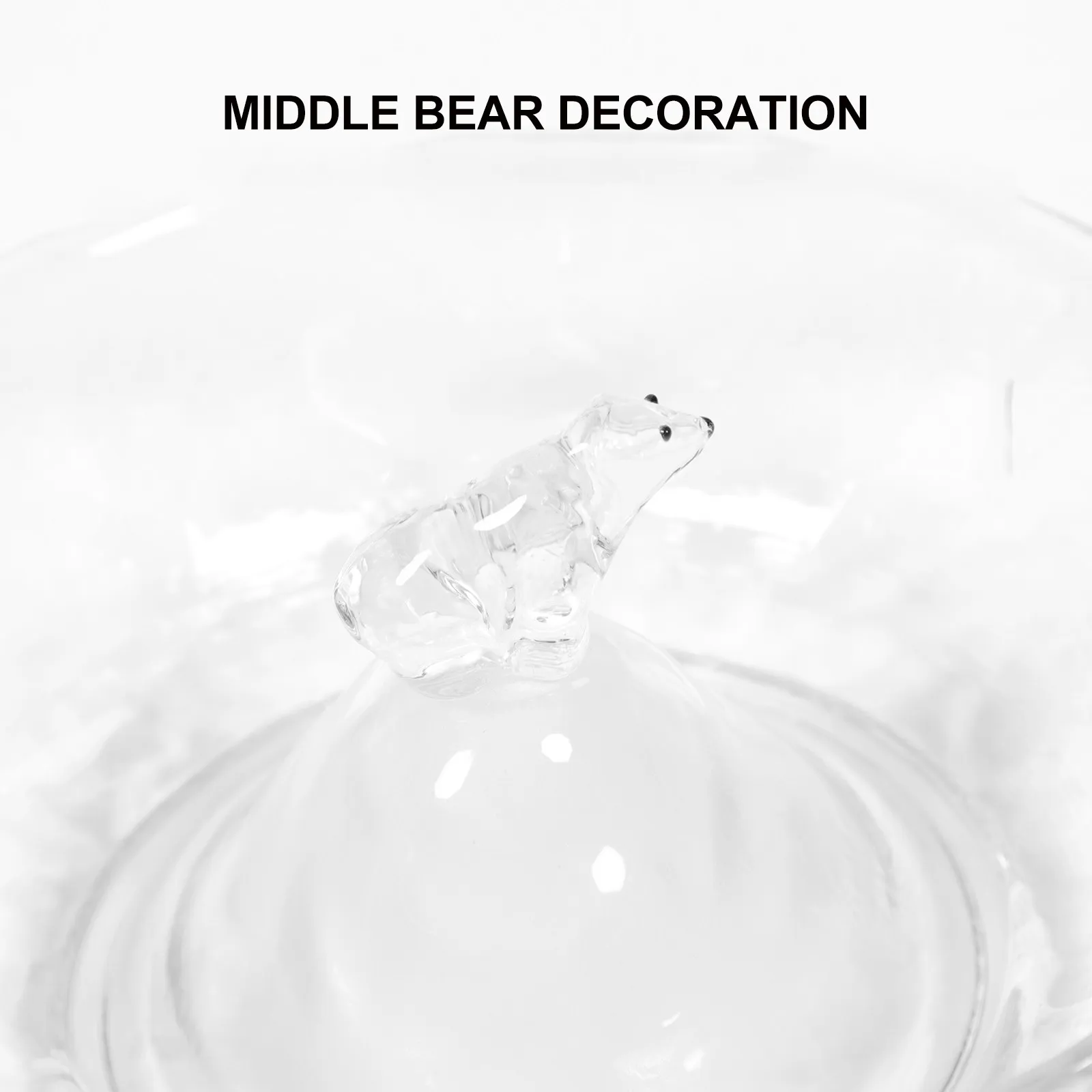 

Стеклянная салатница «Полярный медведь и айсберг» 3D, 1 шт., для подачи еды, фруктов, десертов, стильная прозрачная чаша для хранения, кухонная посуда