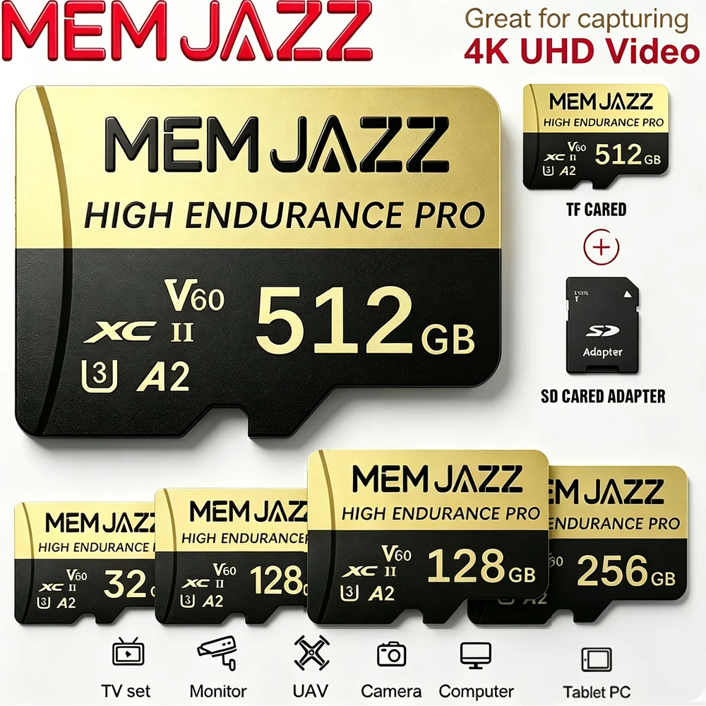 Micro TF SD Card 128GB 256GB 512GB U3 V30 A2 Compatible with Nintendo Switch OLED Game Console Storage Memory Expansion