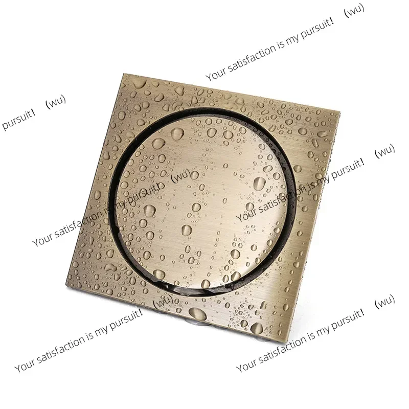 10X10 cm square brass deodorant floor drain cover, bathroom shower hardware, bathroom accessories