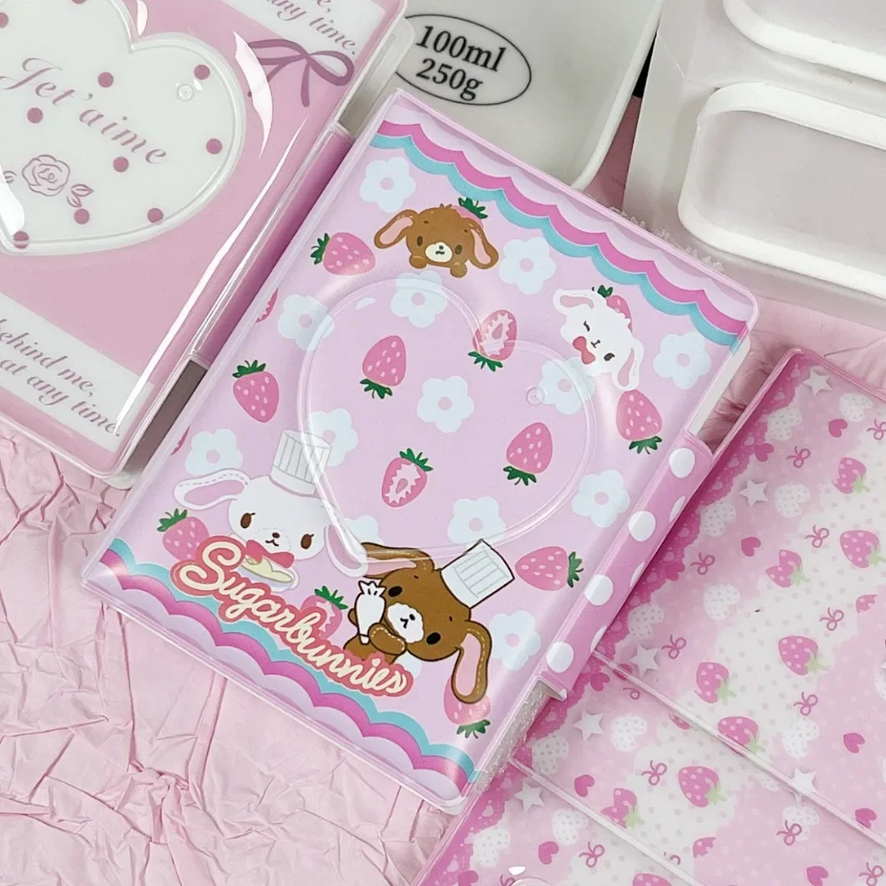 32Pockets Cards Holder Collection Album Binder Photocards Storage Book Portable Y2K Heart Ticket Card Book Organizer Card Sleeve