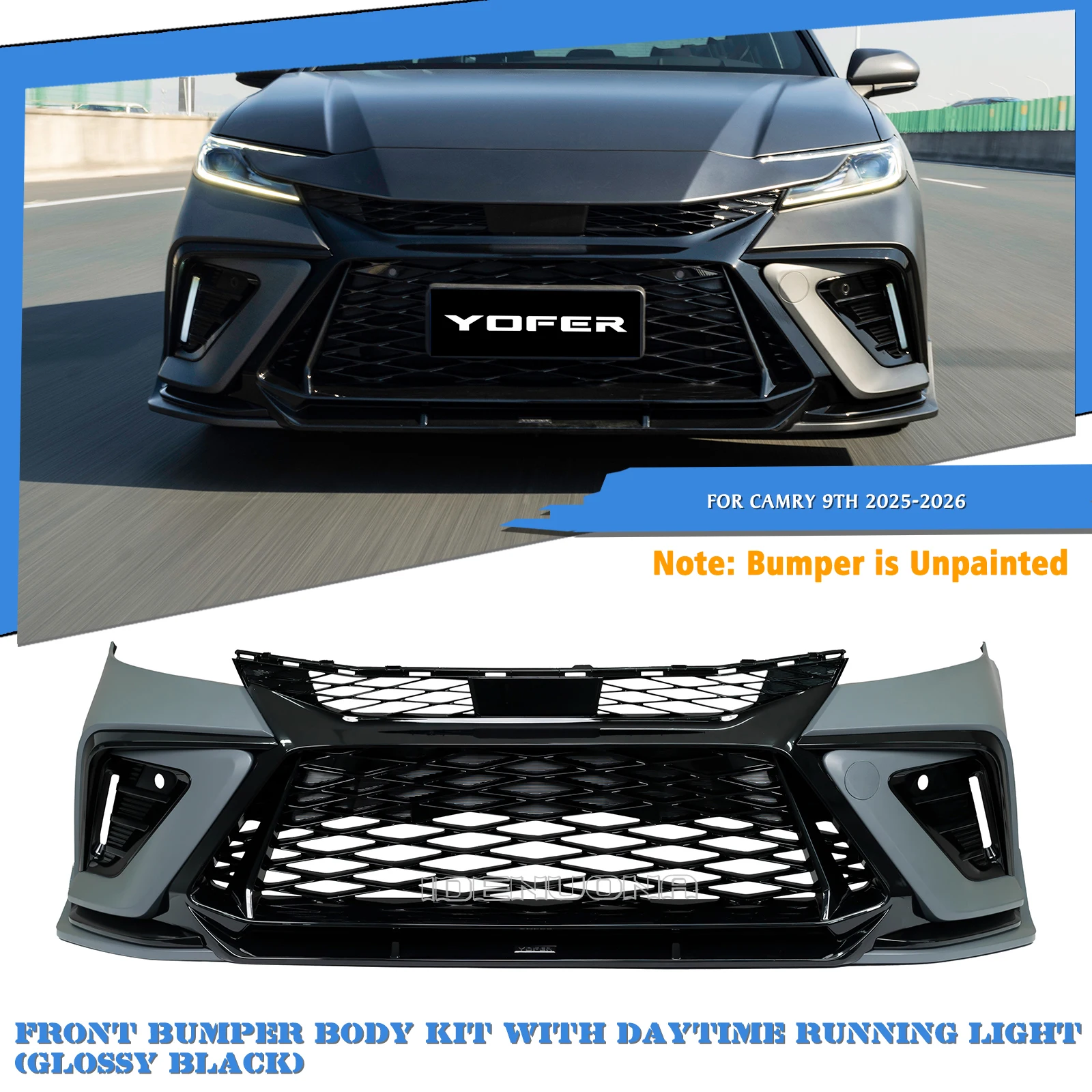 

Yofer Car Front Bumper Lip Splitter Body Kit For Toyota Camry 9th Generation 2025-2026