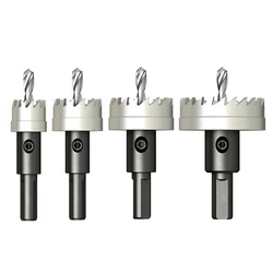 High-Speed Steel Nickel-Plated Hole Opener Professional Stainless Steel Iron Plate Aluminum Alloy Hole Opener Lathe Drill Tools