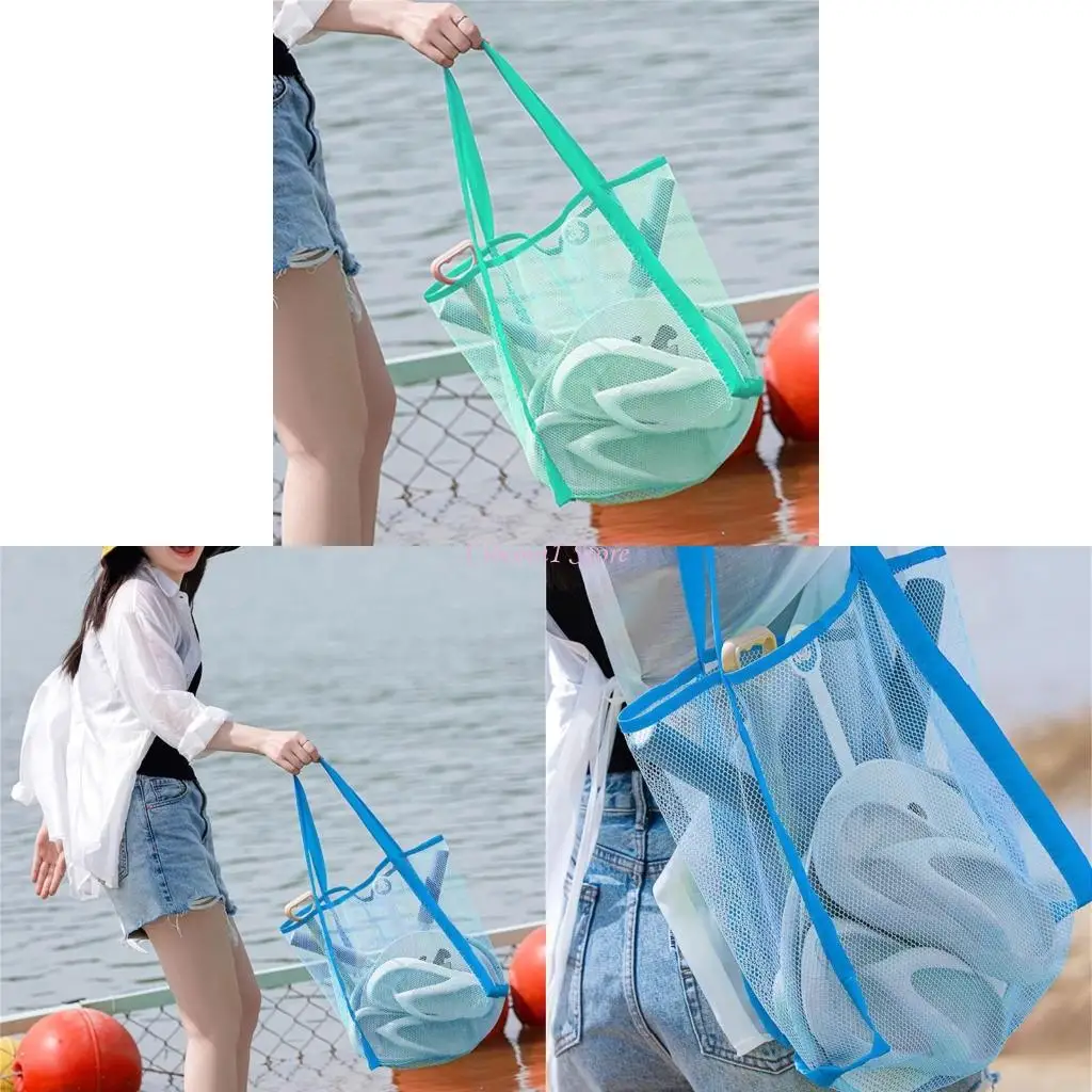 

Y1UB Nylon Beach Toy Storage Bag Kids Sand Toy Bag For Pool Parties And Park Picnics