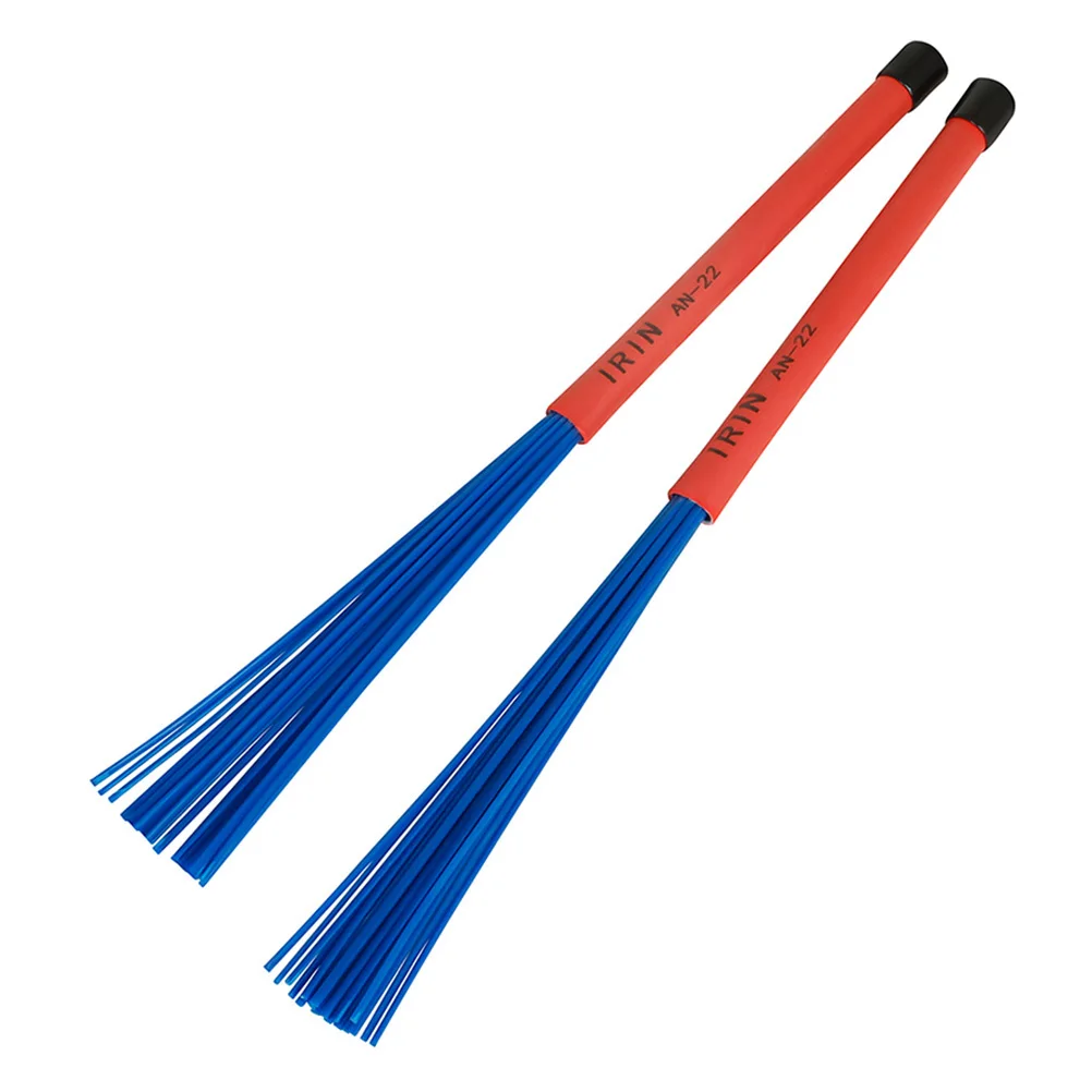 

1 Pair Drum Wire Brush Rubber Plastic Handle Retractable Non-Slip For Jazz Drum Snare Percussion Instruments Portable Accessory