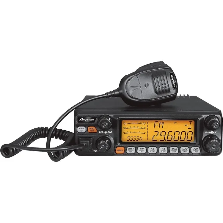 Radio 10 Mètres pour Camion, avec Fonction CTCSS/DCS, Sortie Haute Puissance 60W AM PEP,50W FM,SSB 60W (AT-5555N II avec CTCSS/DCS)