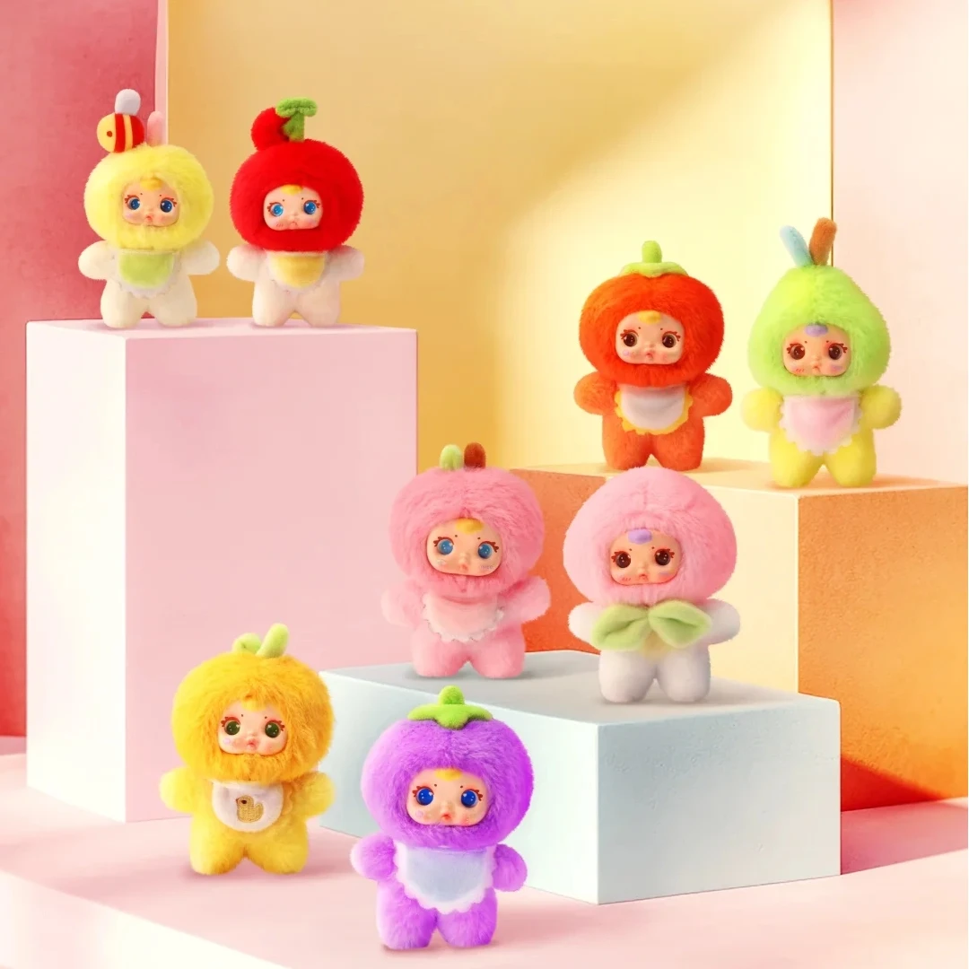Urocze Mm Milk Candy Kolorowe Owocowe Pluszowe Figurki Niespodzianki Blind Box Lalki Kreskówkowe Anime Dekoracje na Biurko Kolekcjonerskie Modne Zabawki Tajemnicze Pudełka