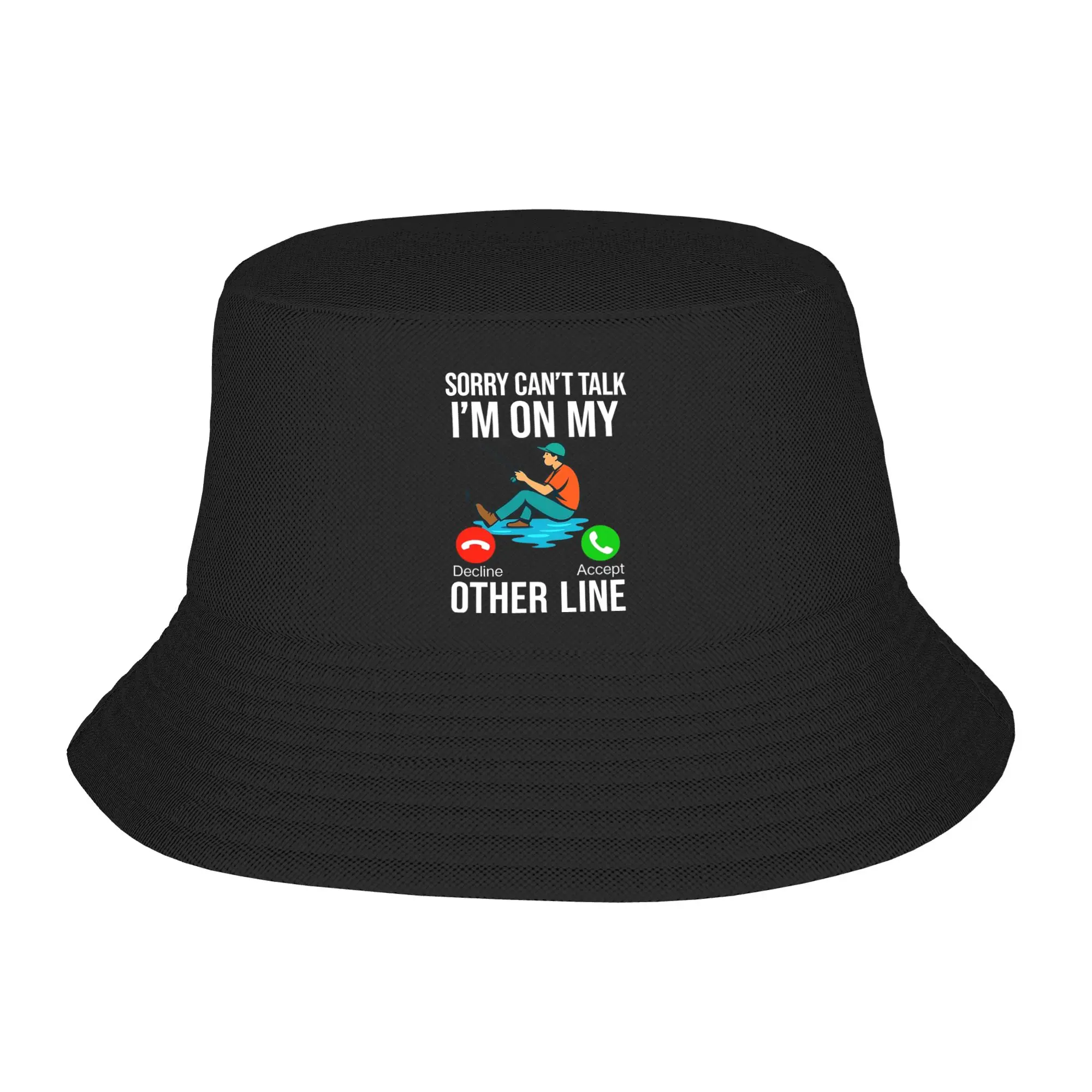 Vocation Getaway Headwear  Sorry Can't Talk I'm On My Other Line Outfits Bucket Hat Kawaii Women  Sun Bob Hats