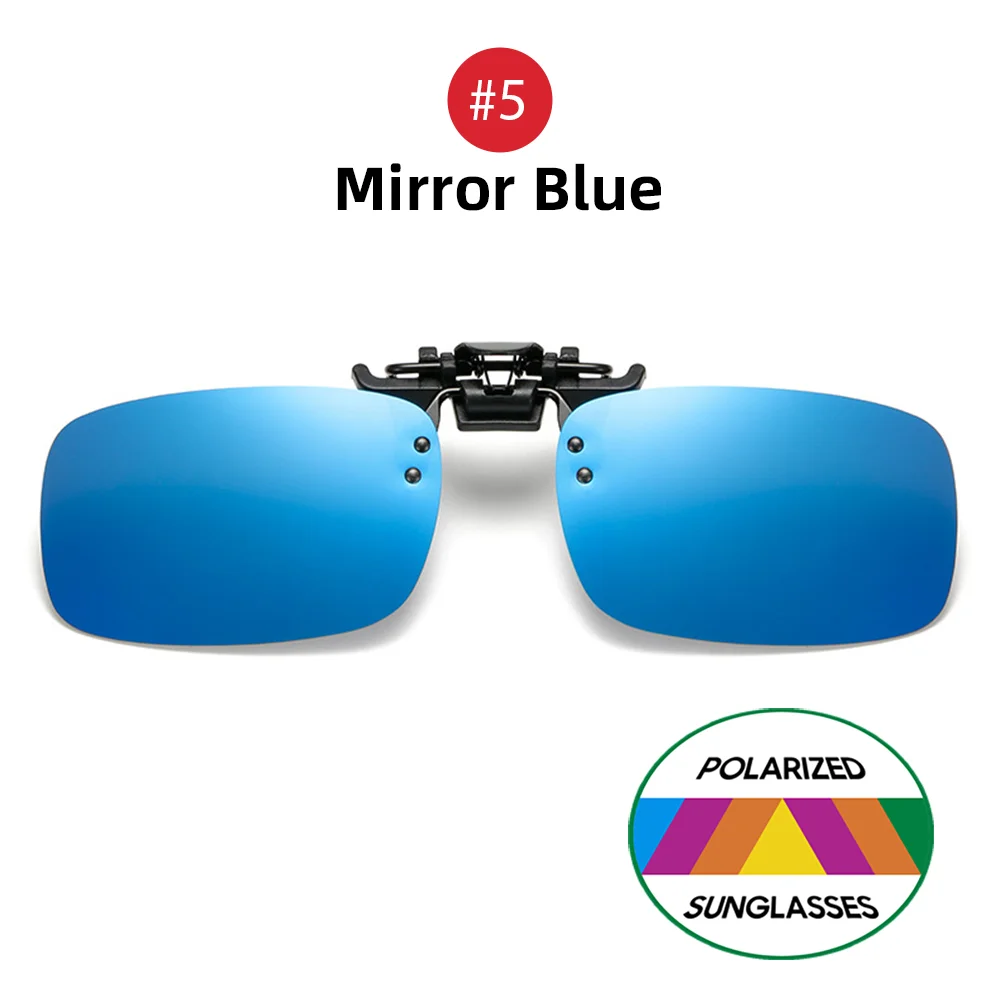 VIVIBEE Klassische Flip Up Clip auf Sonnenbrille Angeln Männer Quadratische Polarisierte Linse Nachtsicht Fahren UV400 Frauen Gläser – Detail 13