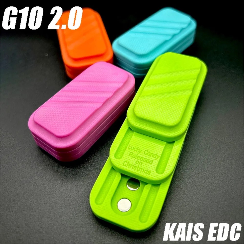 KAIS-Spinner antiestrés EDC G10 2,0 Lucky Candy Push Slider, juguetes para aliviar la ansiedad, artilugios magnéticos