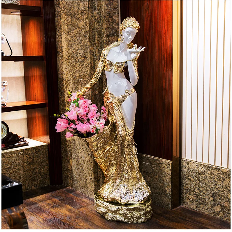 European style large-scale landing home decoration figures, beauties, soy sauce ornaments, ornaments, arts and crafts