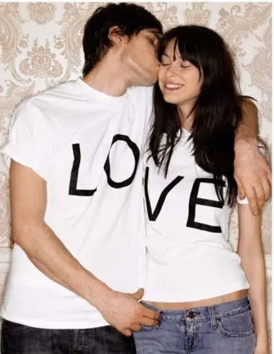 Letter Printed Lover Couples Honeymoon Tee Unisex Valentine Gift Tops His and Her Clothing Outfits Love Graphic  T-Shirt