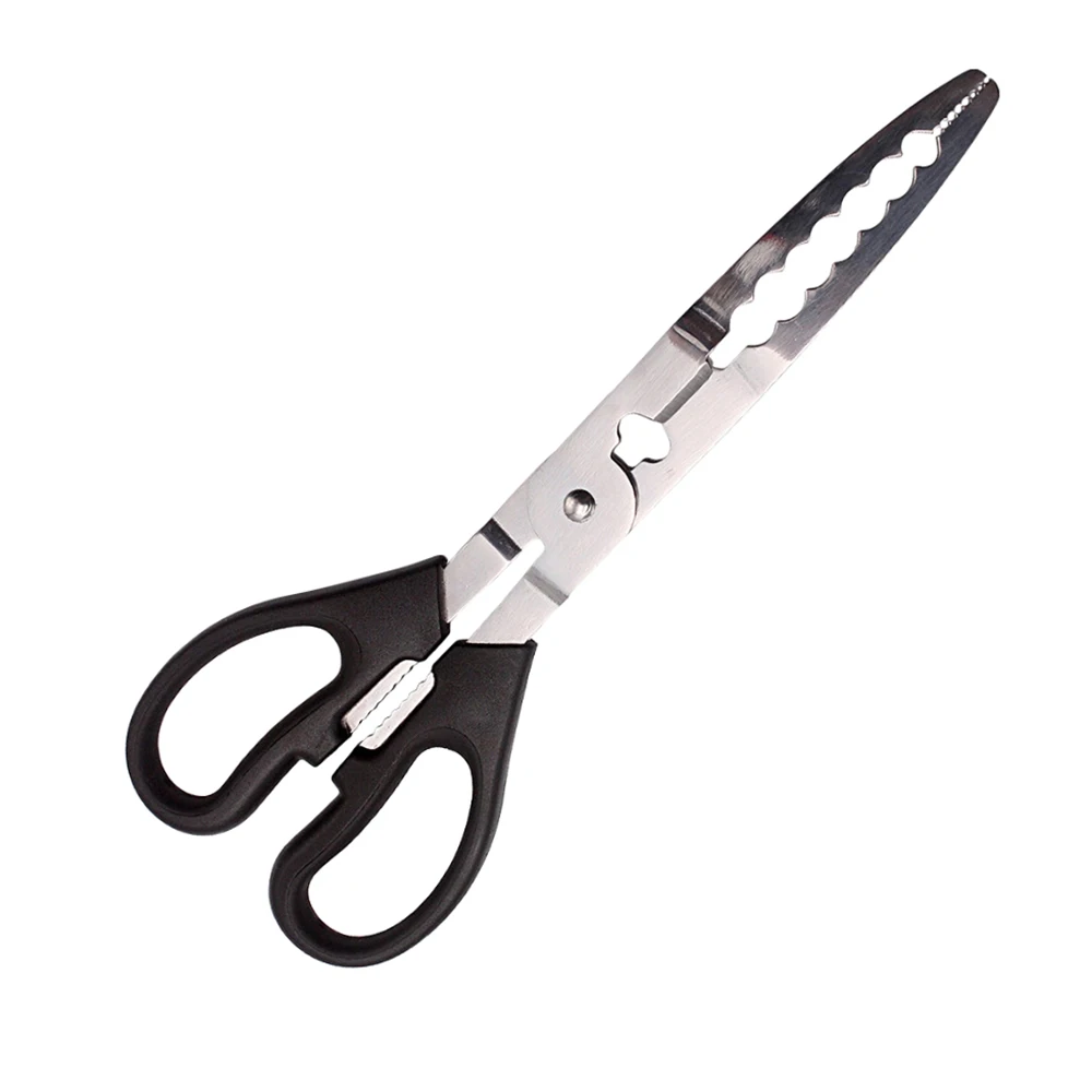 Multifunctional Long Fishing Pliers Scissor Gripper Stainless Steel Fish Crab Grabbing Tool Clamp Scissors Tackle Accessories