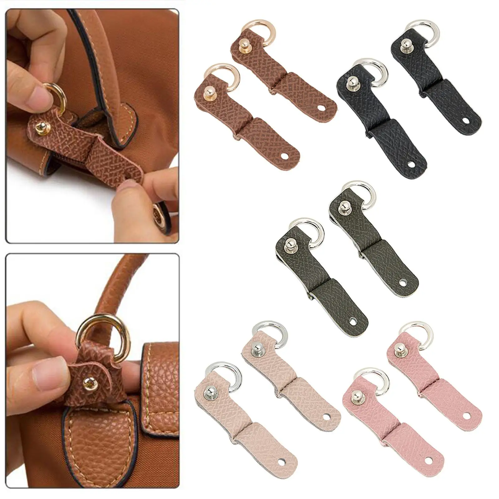 2Pcs Bag Transformation Strap Punch Free Briefcase PU Leather Purse Straps Women Shoulder Bag Handmade Tote Bag Making Part