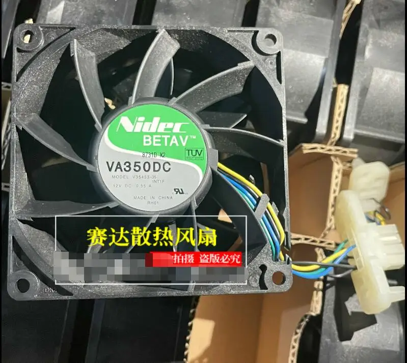 Nidec V35453-35 VA350DC DC 12V 0.55A 92x92x38mm 4-Wire Server Cooling Fan