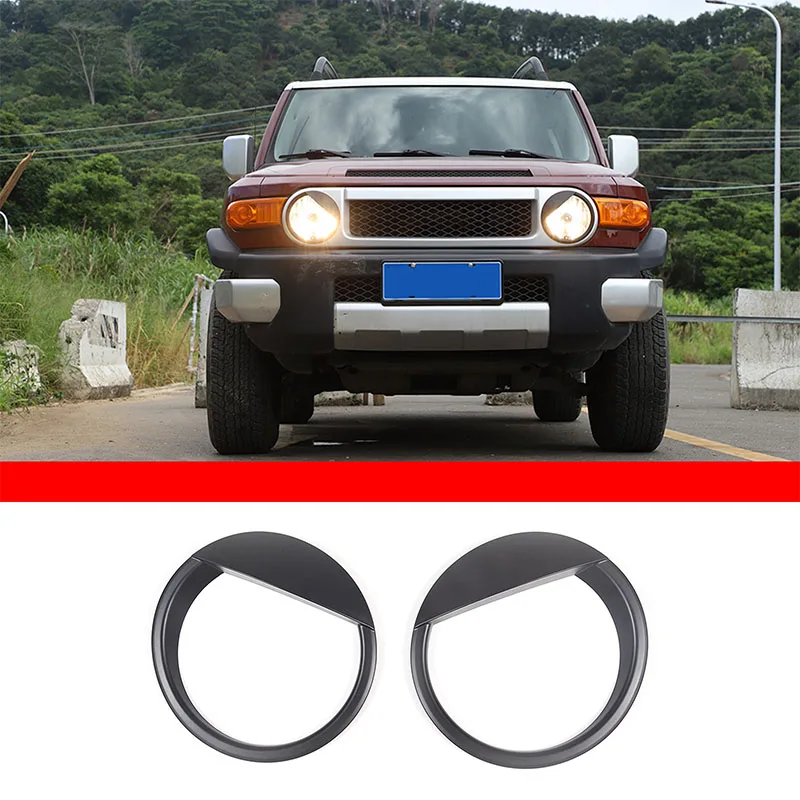 

For 2007-2021 Toyota FJ Cruiser ABS Matte black car shape headlight decoration sticker car exterior protection accessories