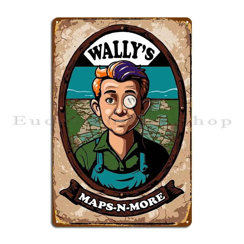 Wally S Maps N More Blank Infinity Metal Sign Character Club Kitchen Bar Wall Decor Tin Sign Poster