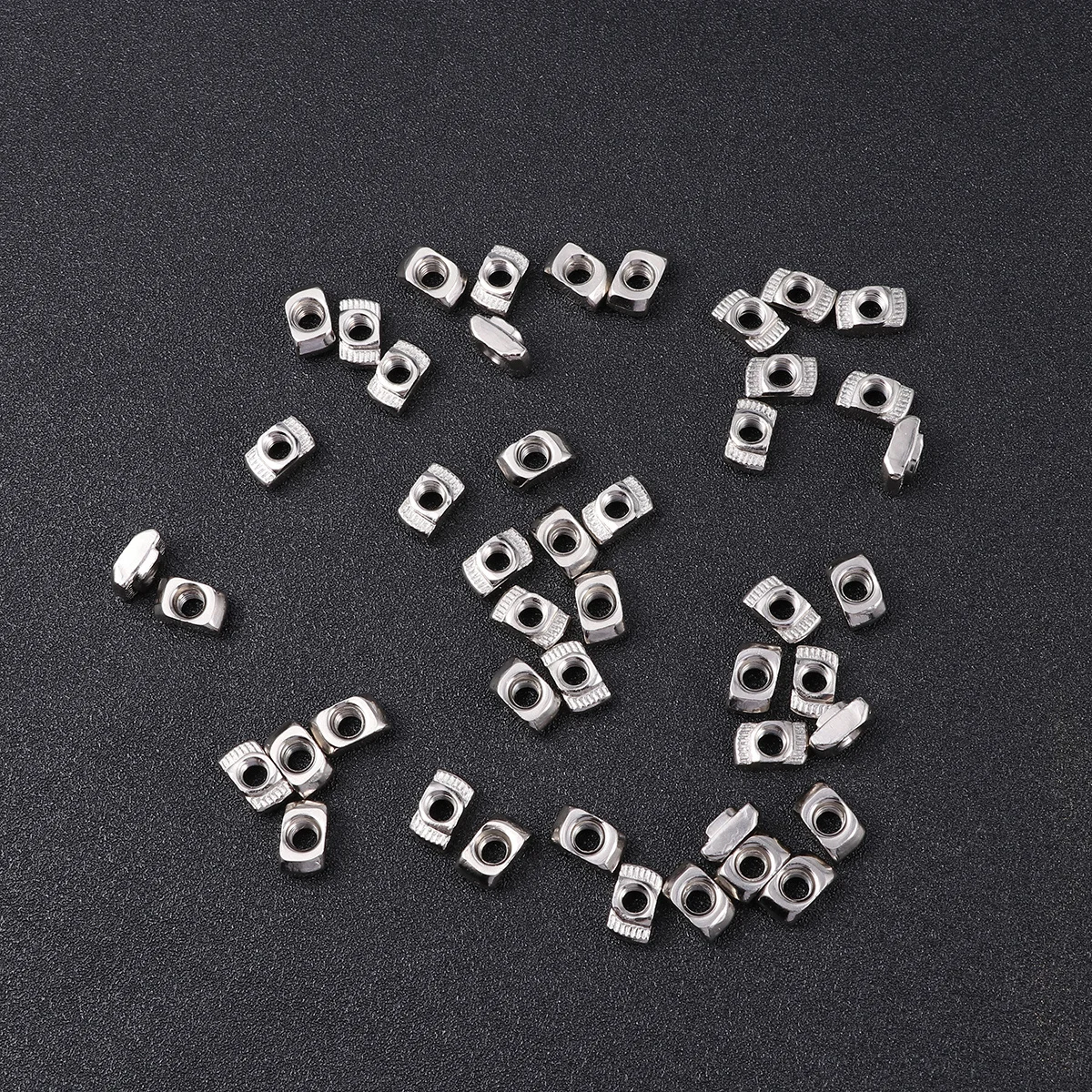 

100Pcs Aluminum Profile T-Nut Slim Type for 20x20mm European Extrusions M4x10x6 Nickel Plated Carbon Steel Durable Fastening