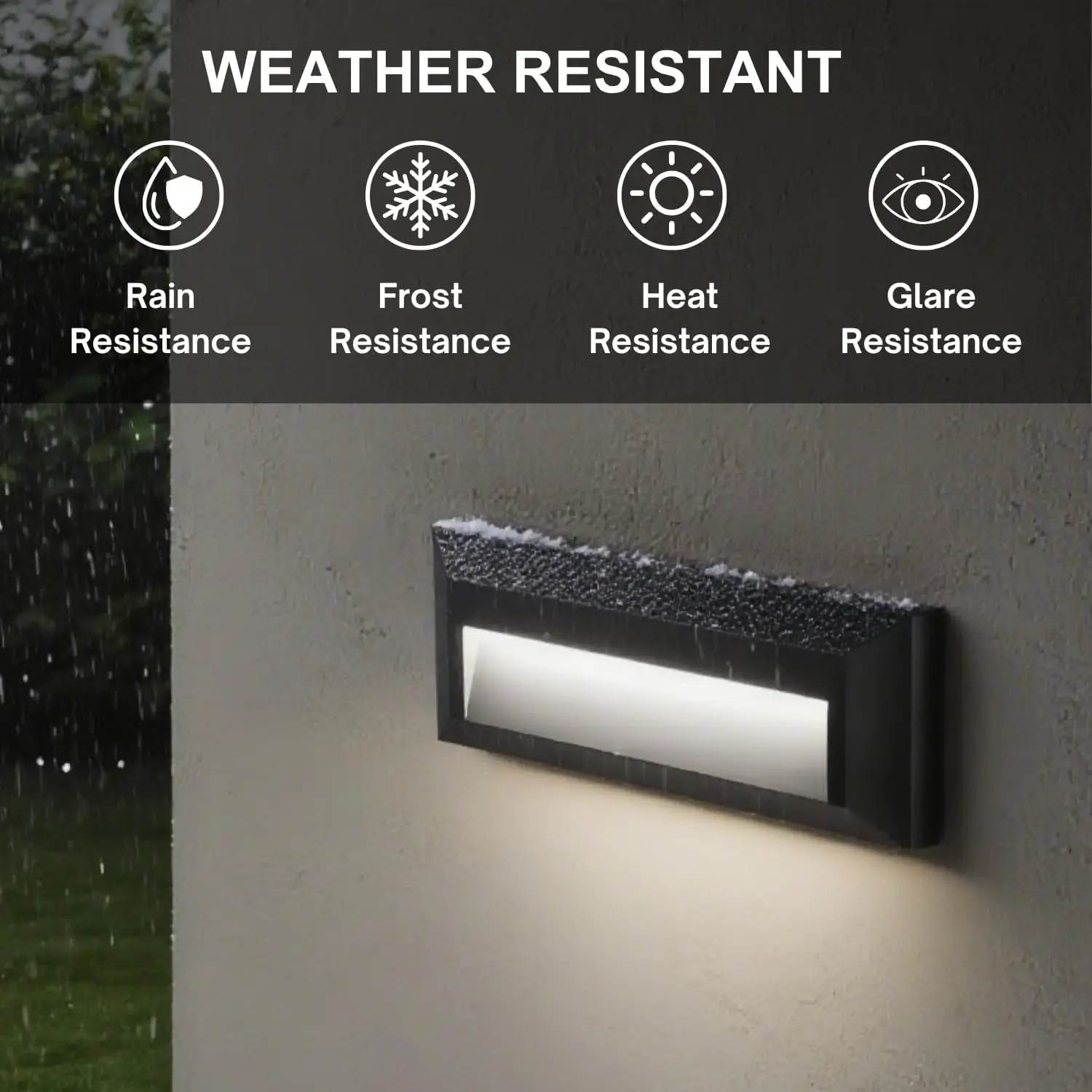 أضواء خطوة LED 110-240 فولت أضواء سلالم داخلية خارجية، إضاءة مقاومة للماء IP65 3 وات للسلالم والممر والممر والشرفة سهلة التركيب