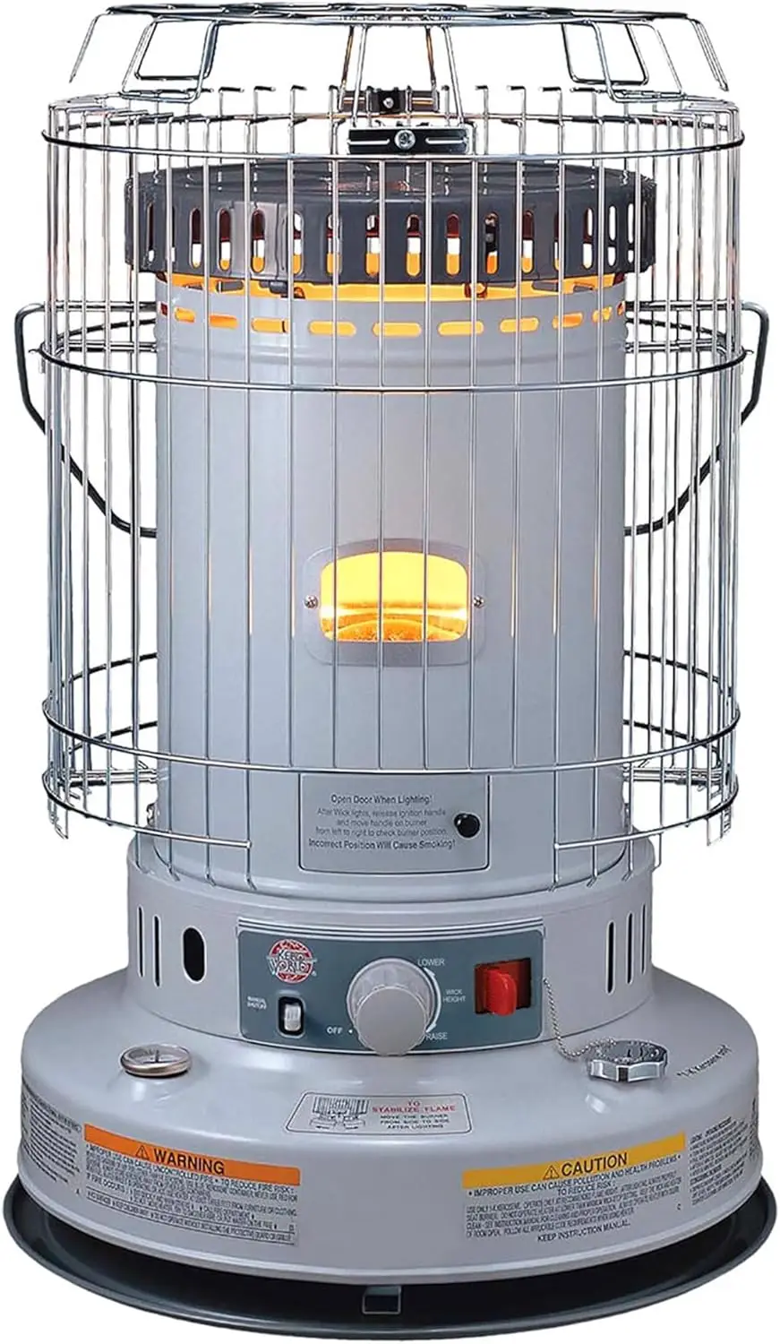 KW-24G Indoor Kerosene Heater, Large, Gray