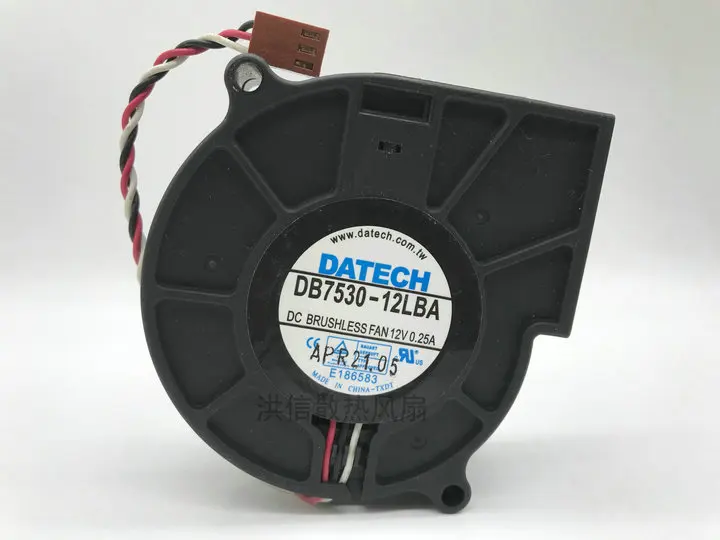 Freight free db7530-12lba blower 7.5cm 7530 datech 12V 0.25A double bearing turbofan