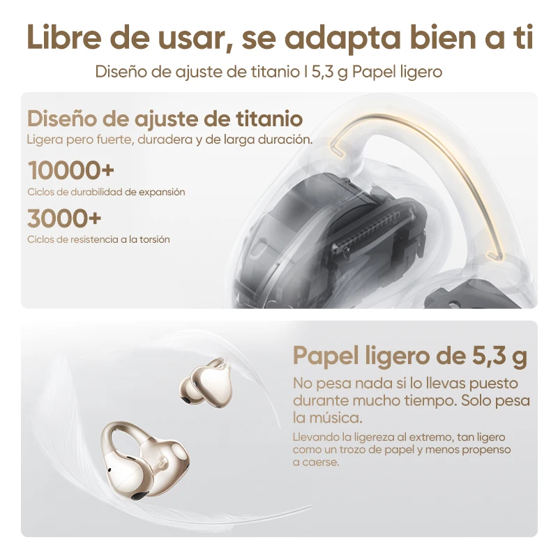 realme Buds Clip 2026 nuevos auriculares OWS con IA, 85 dB, 36 horas de autonomía, Bluetooth 5.4 e IP55 para los smartphones realme GT 7 Pro y realme 14 Pro Plus 4